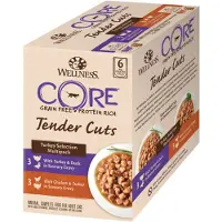 Wellness Core 4x Kattenvoer Tender Cuts Selection 6-pack Kalkoen 6 x 85 gr