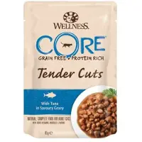 Wellness Core 48x Kattenvoer Tender Cuts Tonijn 85 Gr
