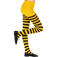 Widmann - Zwart en geel gestreepte legging voor kinderen - 116 (4-5 jaar)
