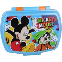 Disney Broodtrommel Mickey Mouse Happy smiles Plastic Rood Blauw (17 x 5.6 x 13.3 cm)