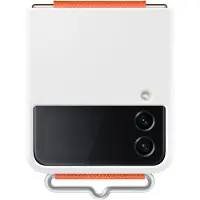 Samsung Galaxy Z Flip 4 Siliconen Back Cover Band Wit