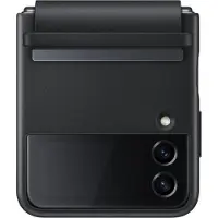 Samsung Galaxy Z Flip 4 Back Cover Leer Zwart