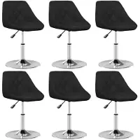 vidaXL Eetkamerstoelen 6 st kunstleer zwart