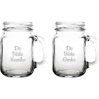Fusion Gegraveerde Drinkglas 45cl De Bêste Muoike-De Bêste Omke