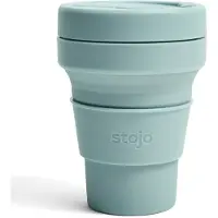 Stojo - Opvouwbare Beker - To Go - Aquamarine - Blauw - 355ml (12oz) - Herbruikbaar