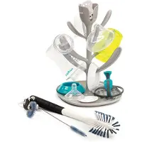 Babyono Baby Ono TULIP Flessendroger - Droogrek voor Babyflessen en Spenen - BPA-vrij - Grijs