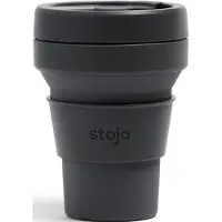 Stojo - Opvouwbare Beker - To Go - Carbon - Antraciet Grijs - 355ml (12oz) - Herbruikbaar