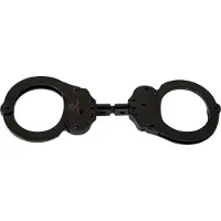 Mister B Cuff Double Lock with Hoop Black - Zwart