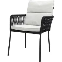 Van der Garde Tuinmeubelen Teresa dining rope tuinstoel - Black