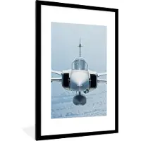 PosterMonkey Fotolijst incl. Poster - Vliegende straaljager van voren - 60x90 cm - Posterlijst