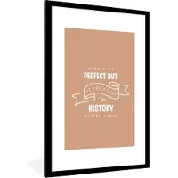 PosterMonkey Fotolijst incl. Poster - Studeren - Quotes - Geschiedenis - 80x120 cm - Posterlijst