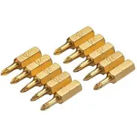 Silverline Pozidriv diamant schroevendraaier bits, 10 stuks