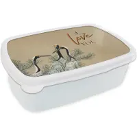 MuchoWow Broodtrommel Wit - Lunchbox - Brooddoos - Quotes - I love you - Spreuken - Japandi - 18x12x6 cm - Volwassenen