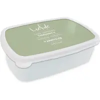 MuchoWow Broodtrommel Wit - Lunchbox - Brooddoos - Bruiloft - Quotes - 'Liefde' - Spreuken - 18x12x6 cm - Volwassenen