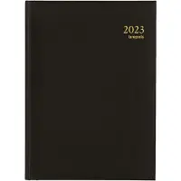 Brepols Minister Lima dagagenda met uurindeling 2027 zwart (1 dag per pagina) 6-talig