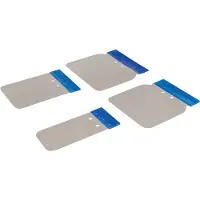 Silverline 4-delige roestvrijstalen carosserie plamuurmessen set 50, 80, 100 en 120 mm