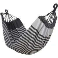 In the Mood Mica Decorations Hangmat - L230 x B120 cm - Zwart gestreept