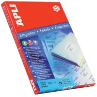 APLI Witte etiketten ft 64 x 33,9, ronde hoeken, 2.400 stuks, 24 per blad (2409)
