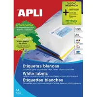 APLI witte etiketten ft 105 x 70 mm (b x h), 800 stuks, 8 per blad (1292)