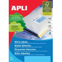 APLI Witte etiketten ft 63,5 x 46,6 mm (b x h), 1.800 stuks, 18 per blad (2415)