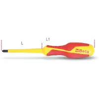 Beta Geïsoleerde schroevendraaiers voor Pozidriv-Supadriv kruiskop schroeven 1279MQ PZ1 - 012790709