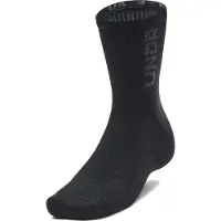 Under Armour Crew Sportsokken 3-Pack Zwart Wit