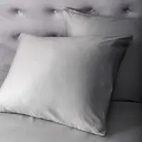 Dekbed Discounter Kussenslopen Satijn Zilver: 2-PACK