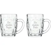 Libbey Gegraveerde Bierpul 55cl De Leukste Pake- De Leukste Beppe