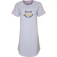 Irresistible Dames Nachthemd - 100% Katoen - Licht Blauw - Maat M
