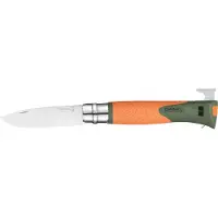 Opinel No. 12 Explore 002454 Orange, bushcraft zakmes met tekentang