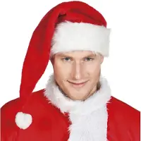 Boland - Kerstmuts deluxe - Één maat - Volwassenen - Unisex - Kerst