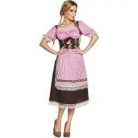 Boland Tiroler dirndl Frau Schmidt (bruin, roze en wit)