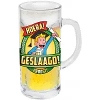 Paper Dreams Bierpul - Geslaagd | Bier cadeau (transparant)