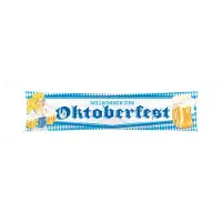 Folat Straatbanner Oktoberfest Bier (blauw, geel en wit)