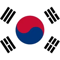 Espa Vlag Zuid korea 90x150cm (wit, rood en blauw)