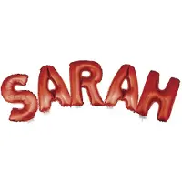 Funny fashion Ballon set Sarah 38cm met lint Rood (rood)