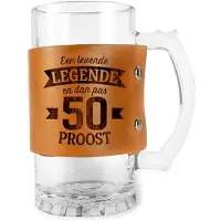 Miko Bierpul - 50 jaar | Luxe (bruin en transparant)