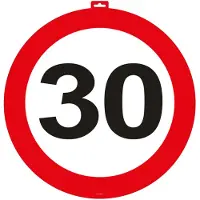 Folat Deurbord 30 jaar (rood en wit)
