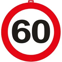 Folat Deurbord 60 jaar (rood en wit)
