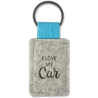 Miko Sleutelhanger - Car | Vilt (grijs / blauw)