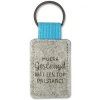 Miko Sleutelhanger - Geslaagd | Vilt (grijs / blauw)
