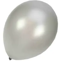 Wefiesta Kwaliteitsballon metallic zilver 50 stuks (zilver)