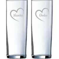 Arcoroc Gegraveerde longdrinkglas 31cl Muoike mei hert & Omke mei hert