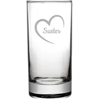 Fusion Gegraveerde longdrinkglas 28,5cl Zus met hartje