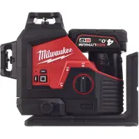 Milwaukee M12 3PL-0C 12V Li-Ion Accu Kruislijnlaser Body In Koffer - 3 Lijnen - Groen - 38m
