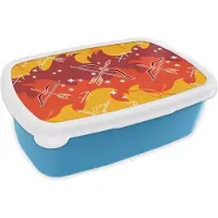 MuchoWow Broodtrommel Blauw - Lunchbox - Brooddoos - Boogschutter - Zodiac - Design - 18x12x6 cm - Kinderen - Jongen