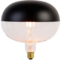 Calex Boden Kopspiegel Zwart - E27 LED Lamp - Filament Lichtbron Dimbaar - 6W - Warm Wit Licht
