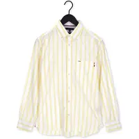 Tommy Hilfiger Heren Overhemden Bold Oxford Stripe Rf Shirt - Geel - Maat XXL