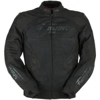 Furygan Atom Vented Evo, geperforeerde motorfietstextiljas, zwart, maat 2XL