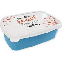 MuchoWow Broodtrommel Blauw - Lunchbox - Brooddoos - Beterschap - Spreuken - Knuffel - 18x12x6 cm - Kinderen - Jongen